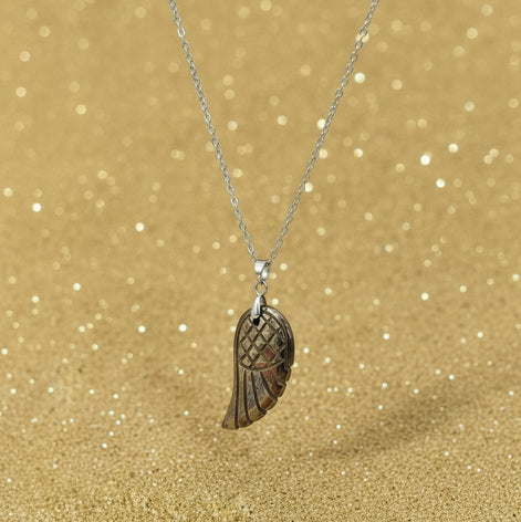 collier argenté pyrite