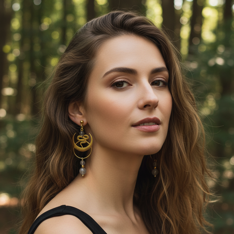 boucles d oreille originale serpent kundalini