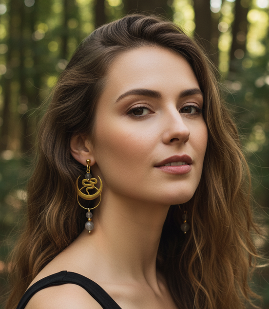 boucles d oreille originale serpent kundalini