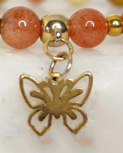 Bracelet "Féminin sacré" en pierre de lune, cornaline, jaspe